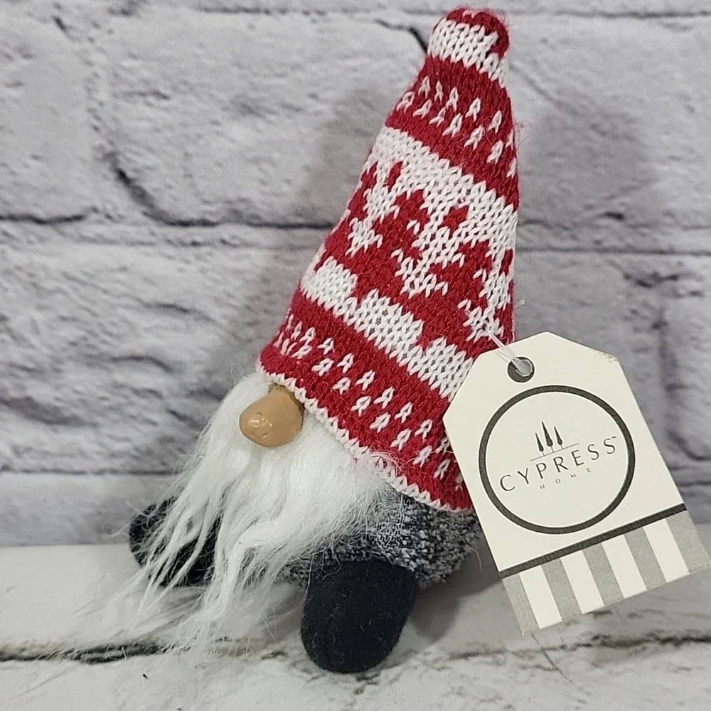 Cypress Home Christmas Gnome Figure Decorative Santa Style Holiday Plush NWT